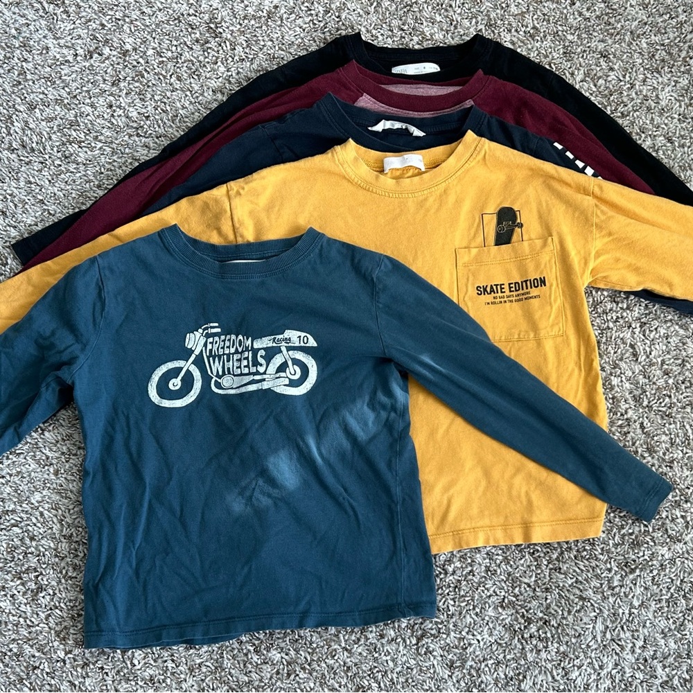 5 pack Boys T-shirts 6-7Y Zara/Mng/H&M